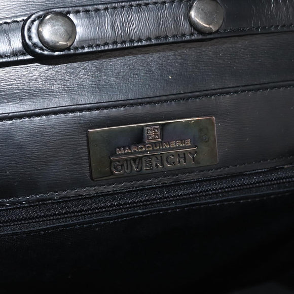 GIVENCHY Hand Bag Leather 2way Black Auth am11414A