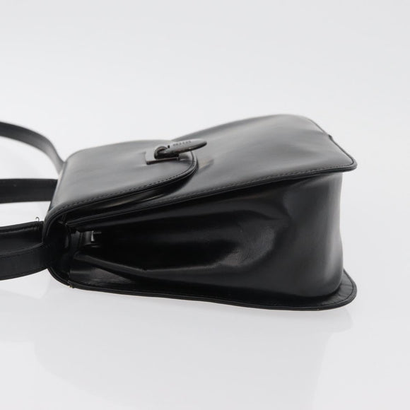 GIVENCHY Hand Bag Leather 2way Black Auth am11414A