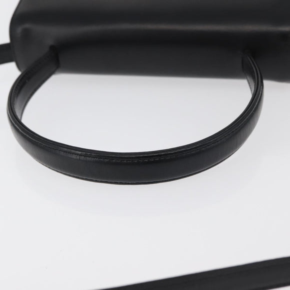 GIVENCHY Hand Bag Leather 2way Black Auth am11414A