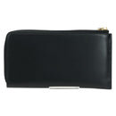 GUCCI L Shaped Round Long Wallet Leather Black Gold 573116 Auth am11415V-2