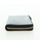 GUCCI L Shaped Round Long Wallet Leather Black Gold 573116 Auth am11415V-4
