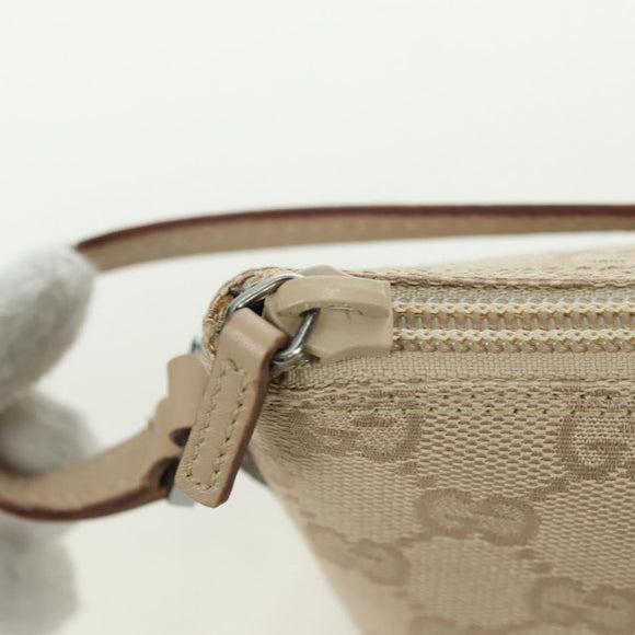 GUCCI GG Canvas Accessory Pouch Beige 07198 Auth am11416V