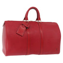 LOUIS VUITTON Epi Keepall 45 Boston Bag Red M42977 LV Auth am11417V-1