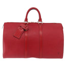 LOUIS VUITTON Epi Keepall 45 Boston Bag Red M42977 LV Auth am11417V-2