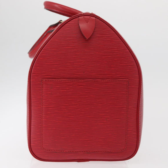 LOUIS VUITTON Epi Keepall 45 Boston Bag Red M42977 LV Auth am11417V