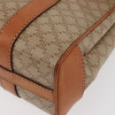 CELINE Macadam Canvas Handtas PVC Beige Goud Auth am11418A-14