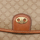 CELINE Macadam Canvas Handtas PVC Beige Goud Auth am11418A-17