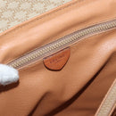 CELINE Macadam Canvas Handtas PVC Beige Goud Auth am11418A-18