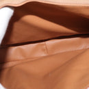 CELINE Macadam Canvas Handtas PVC Beige Goud Auth am11418A-21