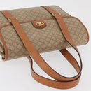 CELINE Macadam Canvas Handtas PVC Beige Goud Auth am11418A-6