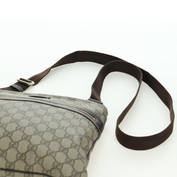 GUCCI GG Supreme Shoulder Bag PVC Beige Gold 295257 Auth am11420V