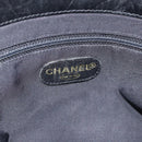 CHANEL Tote Bag Lamb Skin Black Gold CC Auth am11422A-14