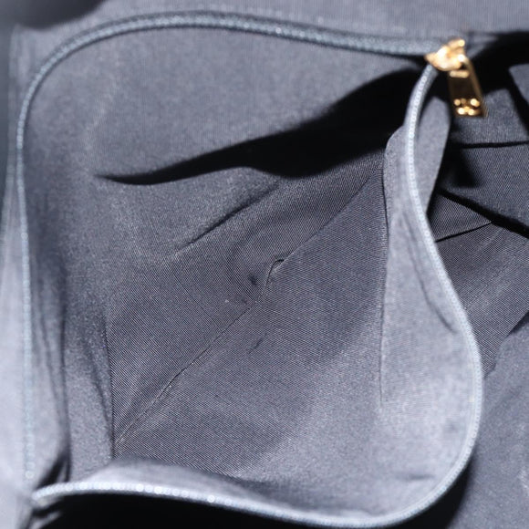 CHANEL Tote Bag Lamb Skin Black Gold CC Auth am11422A