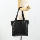 CHANEL Tote Bag Lamb Skin Black Gold CC Auth am11422A-23