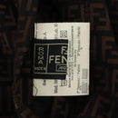 FENDI Zucchino Canvas Reversible Blouson Jacket Dark Brown Auth am11425V-11