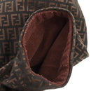FENDI Zucchino Canvas Reversible Blouson Jacket Dark Brown Auth am11425V-5