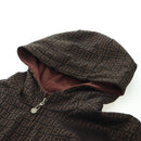 FENDI Zucchino Canvas Reversible Blouson Jacket Dark Brown Auth am11425V-6