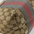 GUCCI GG Canvas Sherry Line Tote Bag Beige Gold 211971 Auth am11431-13