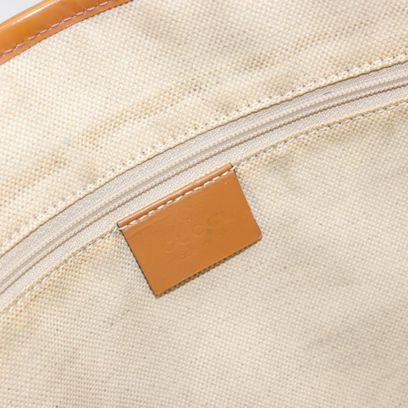 GUCCI GG Canvas Sherry Line Tote Bag Beige Gold 211971 Auth am11431