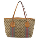 GUCCI GG Canvas Sherry Line Tote Bag Beige Gold 211971 Auth am11431-3