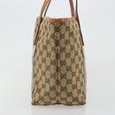 GUCCI GG Canvas Sherry Line Tote Bag Beige Gold 211971 Auth am11431-4