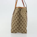 GUCCI GG Canvas Sherry Line Tote Bag Beige Gold 211971 Auth am11431-5
