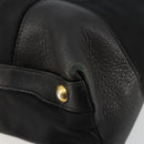 PRADA Tote Bag Nylon Leather Black Gold Auth am11435-15