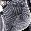 PRADA Tote Bag Nylon Leather Black Gold Auth am11435-22