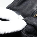 PRADA Tote Bag Nylon Leather Black Gold Auth am11435-12