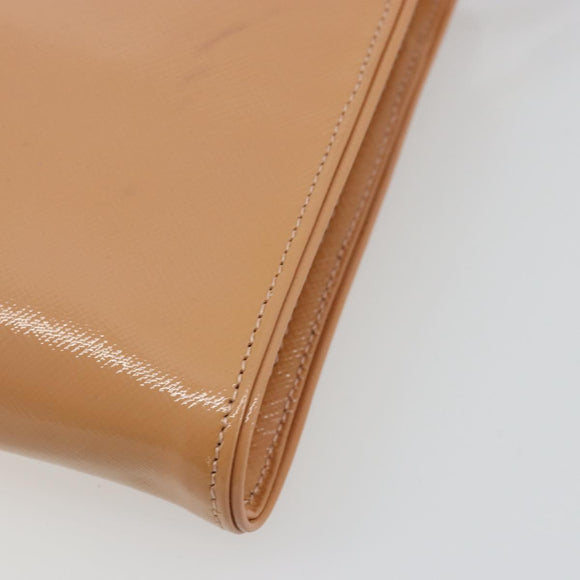 PRADA Shoulder Bag Patent leather Pink Gold Auth am11436