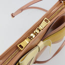 PRADA Shoulder Bag Patent leather Pink Gold Auth am11436-20