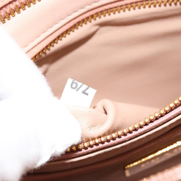 PRADA Shoulder Bag Patent leather Pink Gold Auth am11436