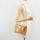 PRADA Shoulder Bag Patent leather Pink Gold Auth am11436-28