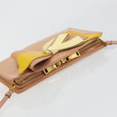 PRADA Shoulder Bag Patent leather Pink Gold Auth am11436-6