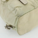 PRADA Backpack Nylon Ivory Silver Auth am11437-16