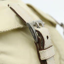 PRADA Backpack Nylon Ivory Silver Auth am11437-10