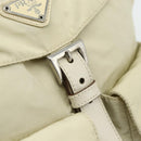 PRADA Backpack Nylon Ivory Silver Auth am11437-19