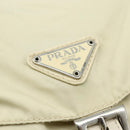 PRADA Backpack Nylon Ivory Silver Auth am11437-20