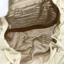 PRADA Backpack Nylon Ivory Silver Auth am11437-11