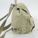 PRADA Backpack Nylon Ivory Silver Auth am11437-3
