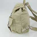 PRADA Backpack Nylon Ivory Silver Auth am11437-4