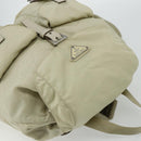 PRADA Backpack Nylon Ivory Silver Auth am11437-6