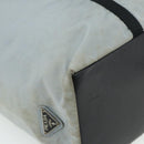 PRADA Old Tote Bag Nylon Light Blue Silver Auth am11438-14