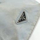 PRADA Old Tote Bag Nylon Light Blue Silver Auth am11438-10