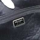 PRADA Old Tote Bag Nylon Light Blue Silver Auth am11438-17