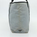 PRADA Old Tote Bag Nylon Light Blue Silver Auth am11438-3