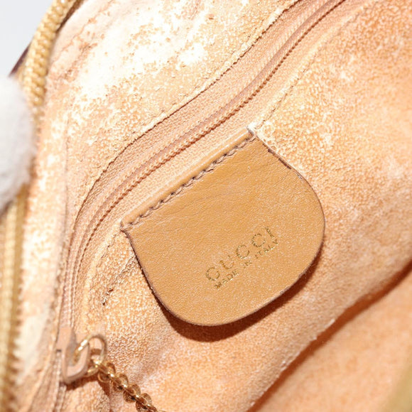 GUCCI GG Canvas Mini Hand Bag Beige Gold Auth am11440