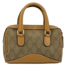 GUCCI GG Canvas Mini Hand Bag Beige Gold Auth am11440-2