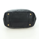 PRADA Tote Bag Leather Black Gold BR3847 Auth am11447V-6