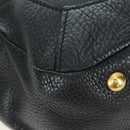 PRADA Tote Bag Leather Black Gold BR3847 Auth am11447V-16